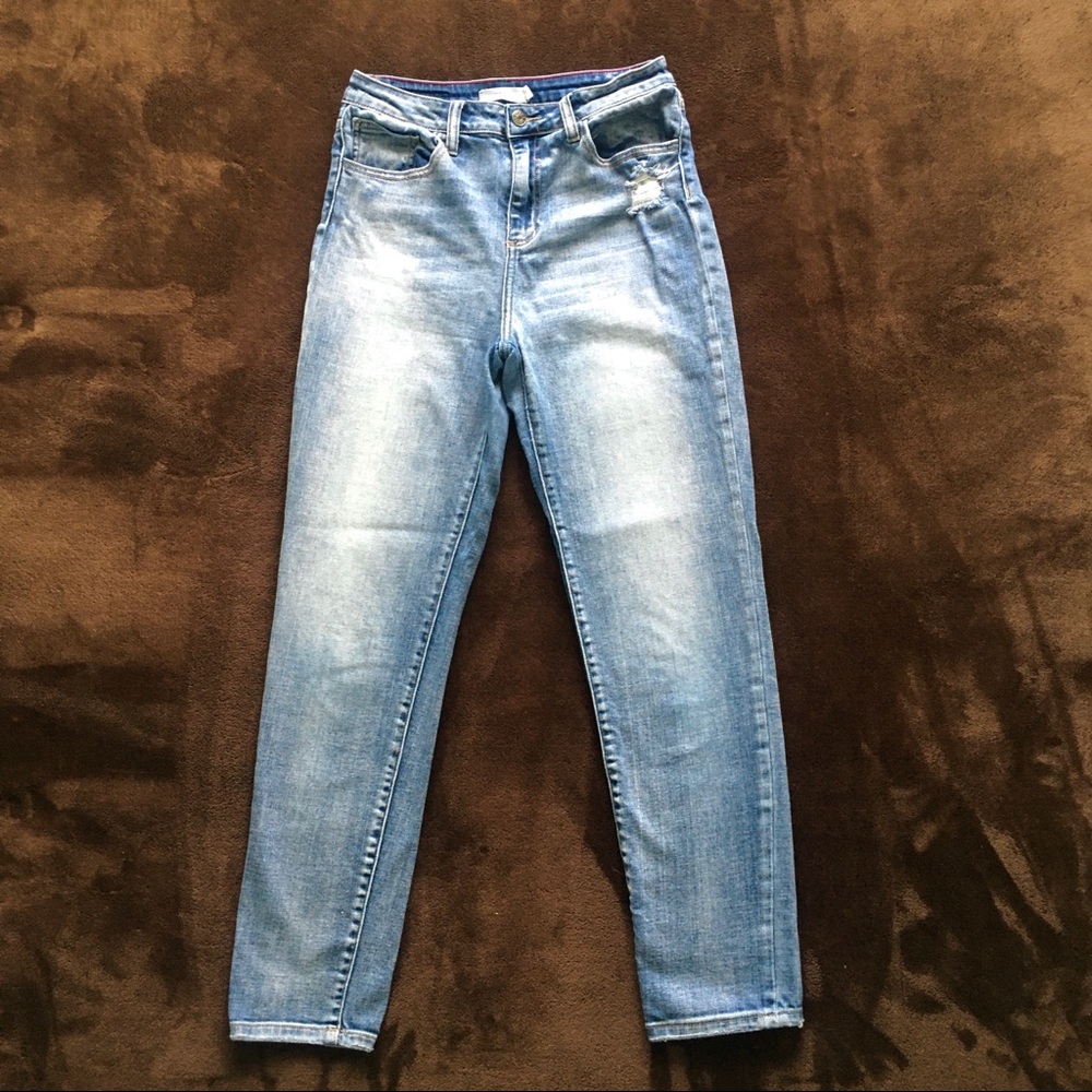 CELLO | High Rise Girlfriend Jeans, Medium Wash